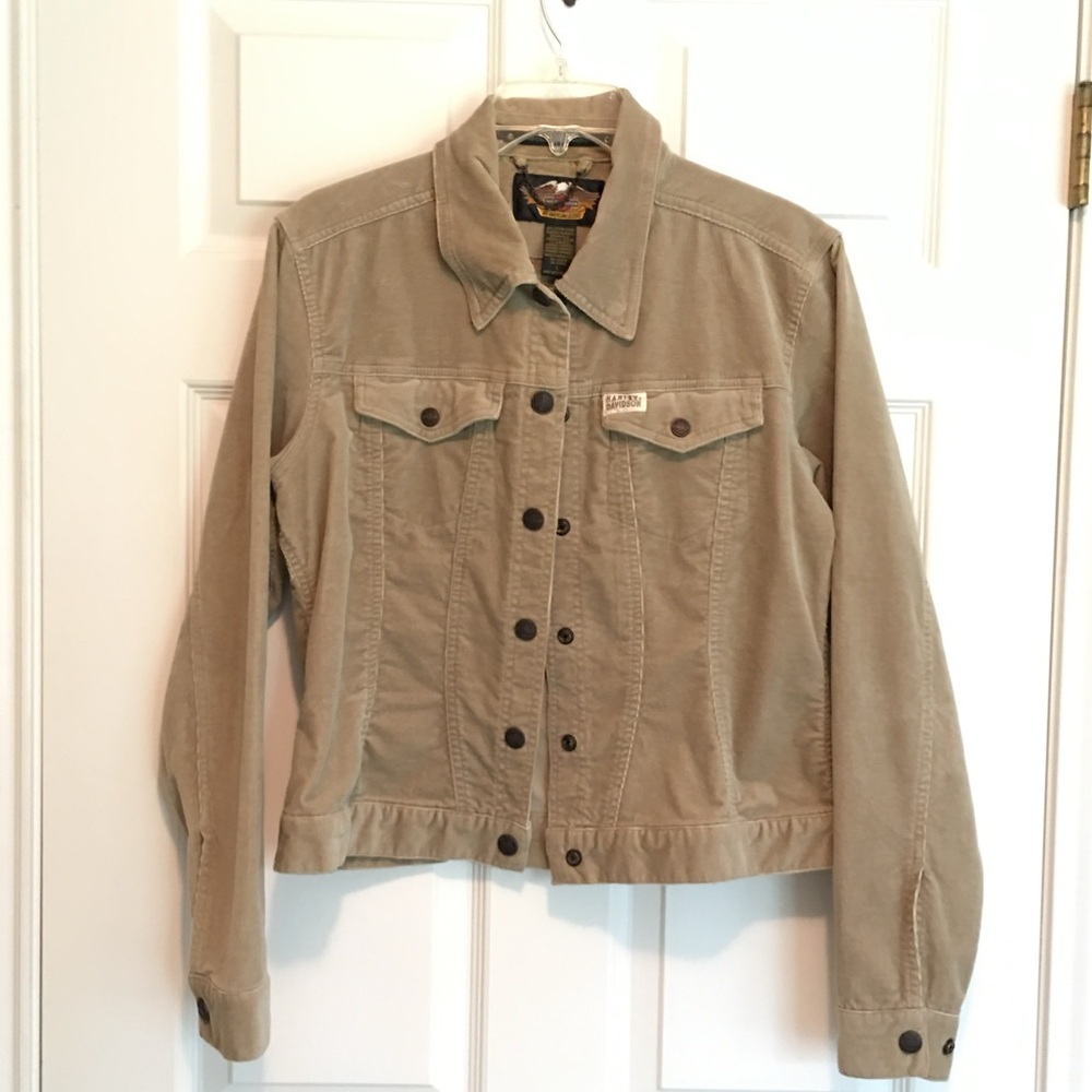 FOR TRICIA Womens Harley-Davidson Corduroy Jacket Large